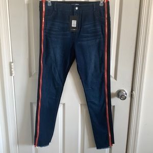 FN two tone zipper side skinny 🔥🔥🔥💙🧡